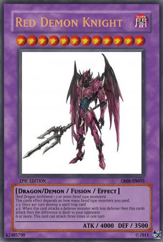 Demon Razor Card Red Demon Knight Card by RazorTheDragon on DeviantArt