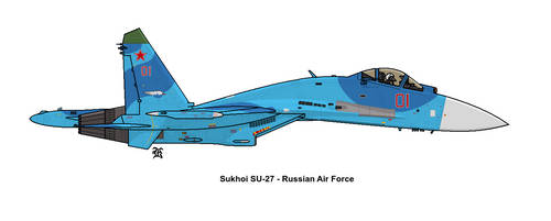 Sukhoi SU-27 - Russian Air Force by darthpandanl