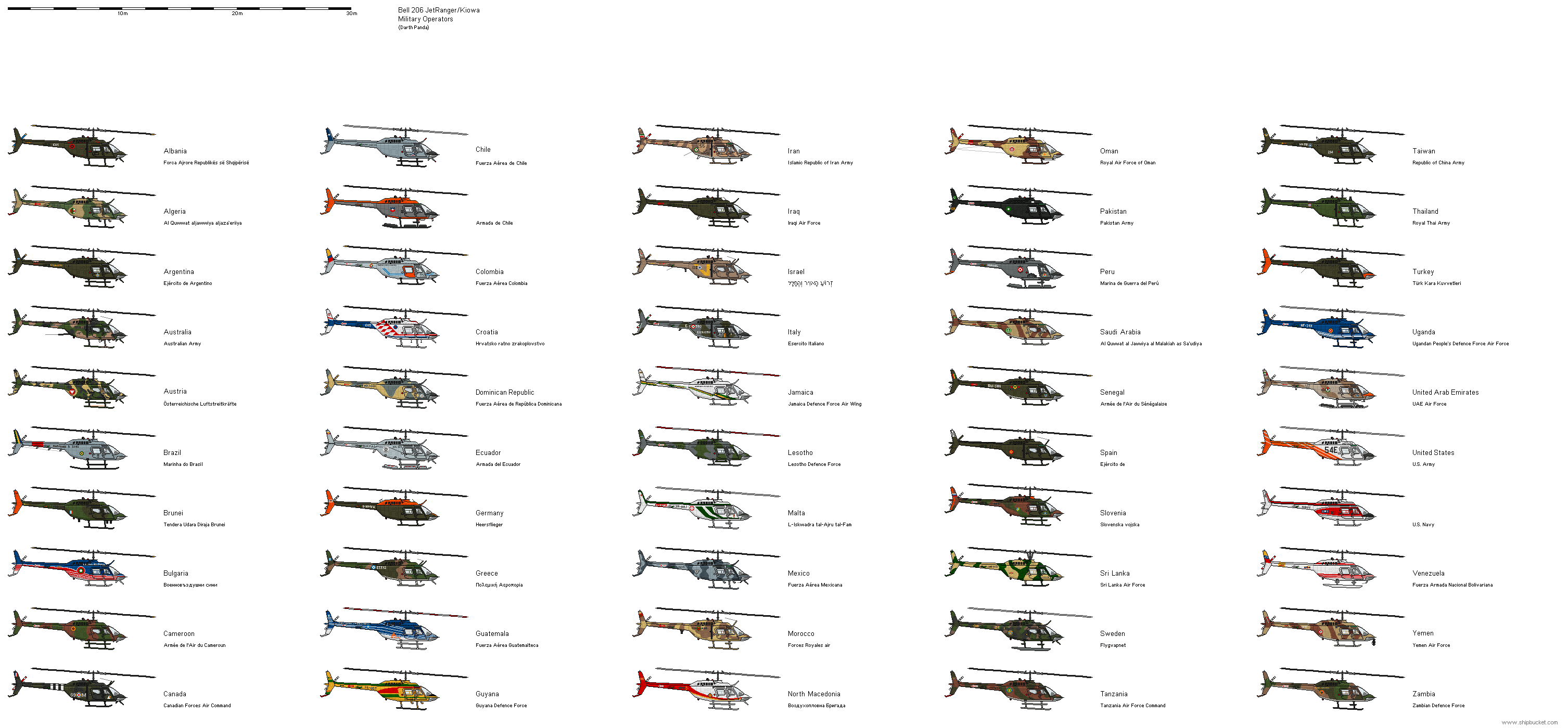 Bell 206 - Military operators by darthpandanl on DeviantArt