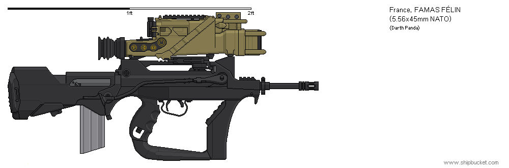Gunbucket - FAMAS FELIN by darthpandanl on DeviantArt