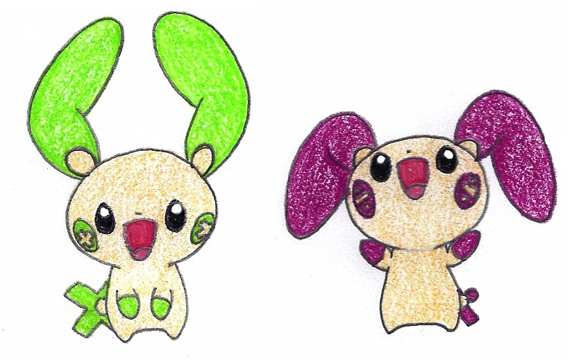 plusle and minun counterparts - adopted