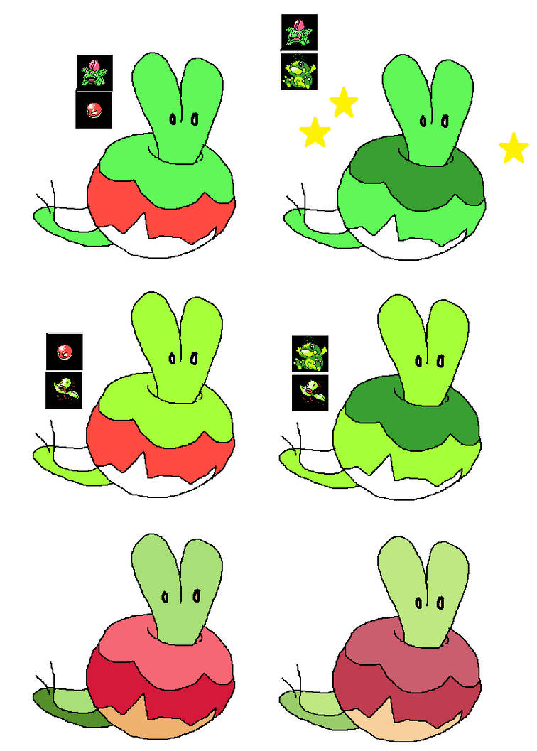 Applin color variations by FrozenFeather on DeviantArt