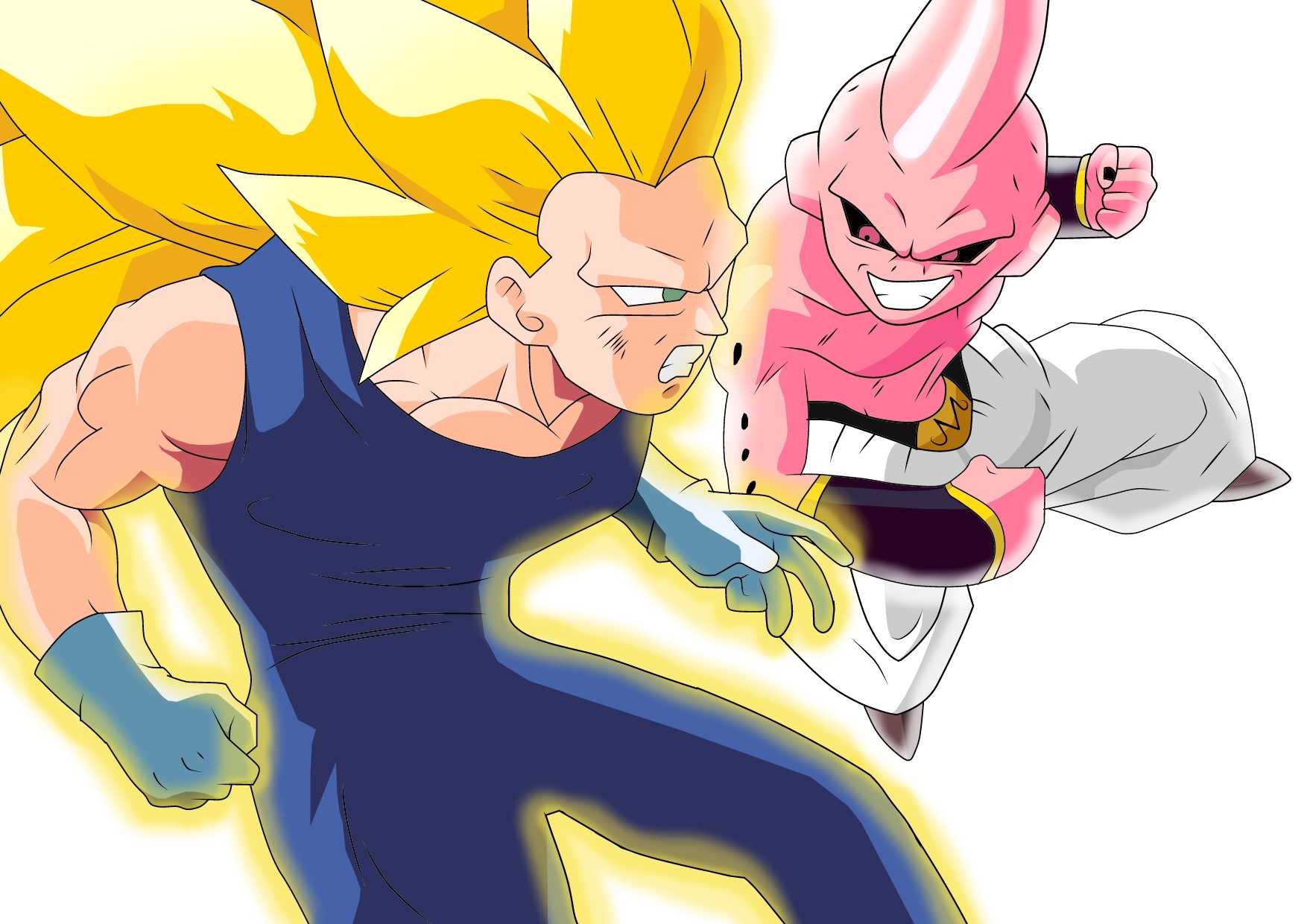 Goku ssj3 vs Majin Vegeta by LGsusLind on DeviantArt