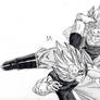 A Semi-Old DBZ Drawing: SSJ2 Goku vs Majin Vegeta!