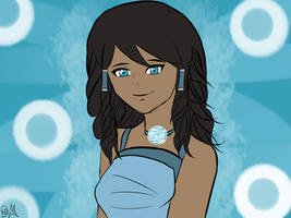 Curly Haired Korra in a Dress