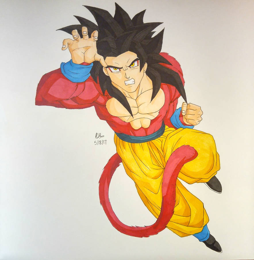 SSJ4 Goku TouchFive by ArtworxChan