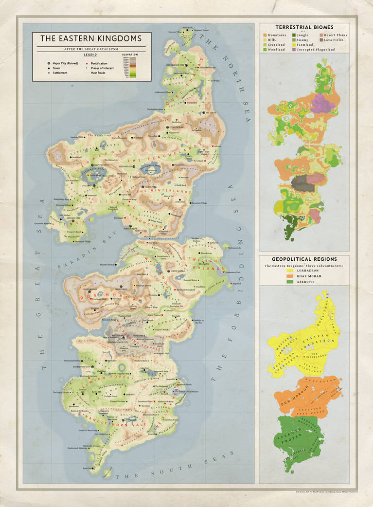 Eastern Rite Map The Eastern Kingdoms - Geographical Map by Kuusinen on DeviantArt