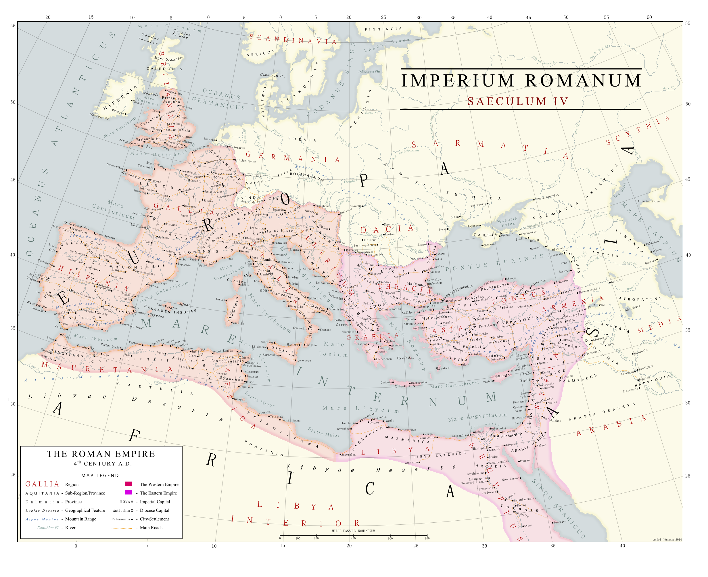 Roman Empire 4th Century: East and West