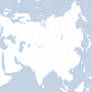 Blank Map of Asia with a Graticule