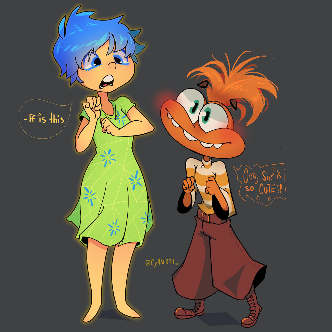 Joy Meets Anxiety By Ciantany On DeviantArt joy-meets-anxiety-by-ciantany-on-deviantart