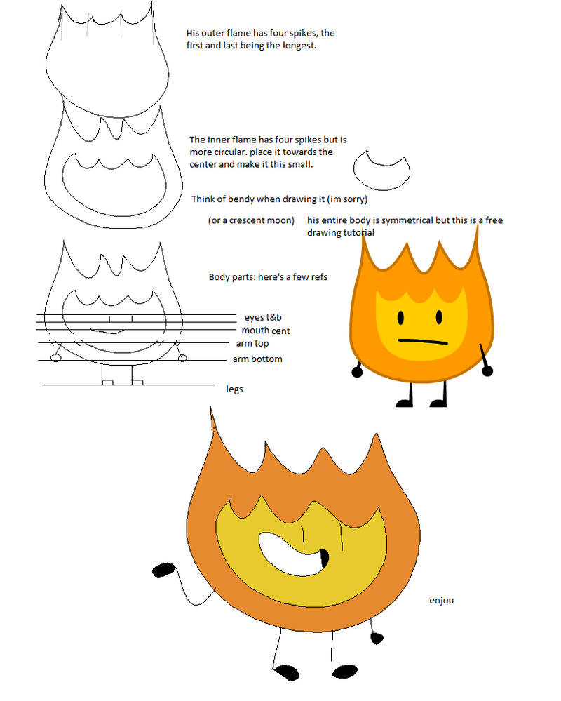 How To Draw Firey by FlashlightRepublic on DeviantArt