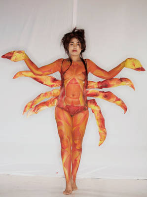 Crab body painting