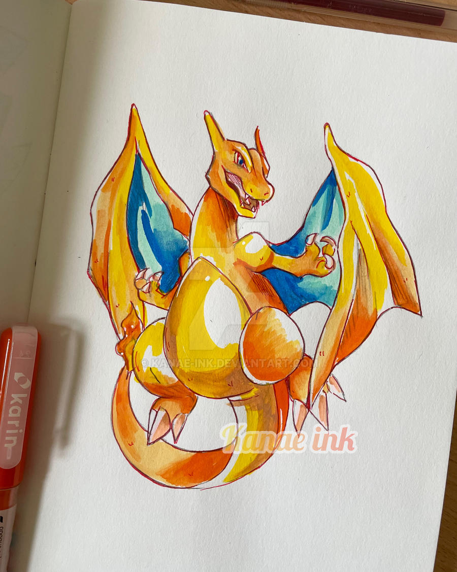 (fan art) charizard in inafune style by https: Images... Charizard by Kanae-ink on DeviantArt
