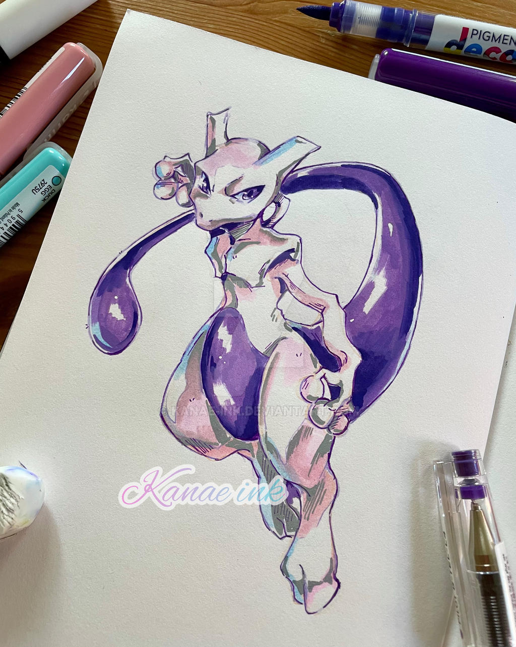 Mewtwo Lettering Mewtwo by Kanae-ink on DeviantArt