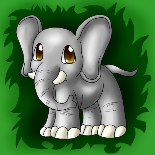 Elefante bebe Kawaii para colorir by PoccnnIndustriesPT on DeviantArt