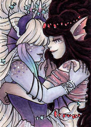 ACEO YCH Aria and Teles