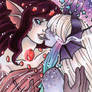 ACEO YCH Aria and Teles 2