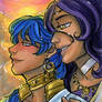 ACEO Whispering in Your Ear Mako and Kael