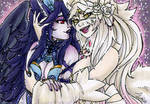 ACEO Nyx and Lilith by nickyflamingo