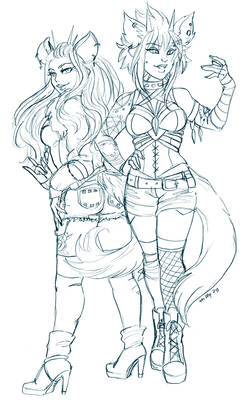 Lexi and Brooklyn sketch