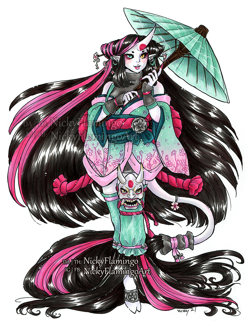 Pink and Rainbow custom Octoling by nickyflamingo on DeviantArt