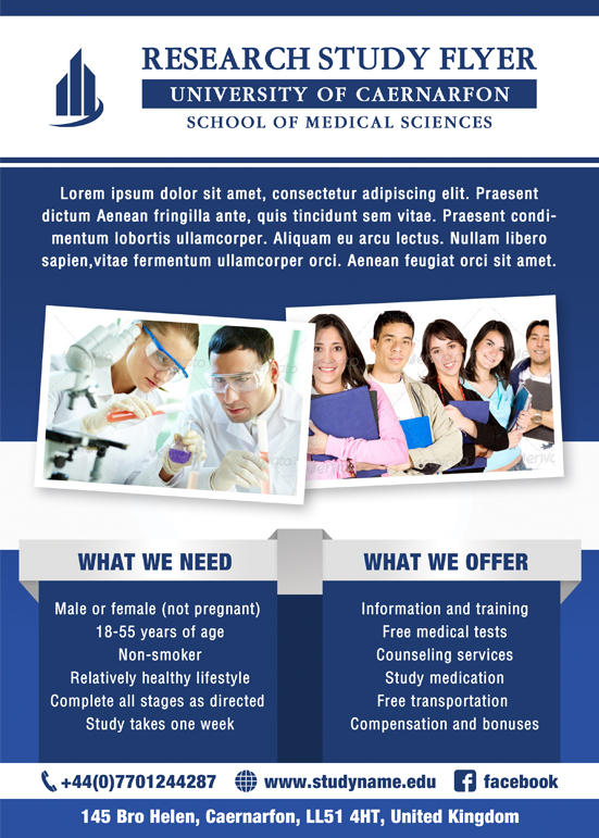 Research Study Flyer Template by silentmojo on DeviantArt