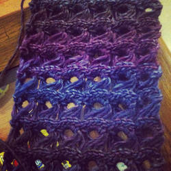 Broomstick Lace Scarf W.I.P.
