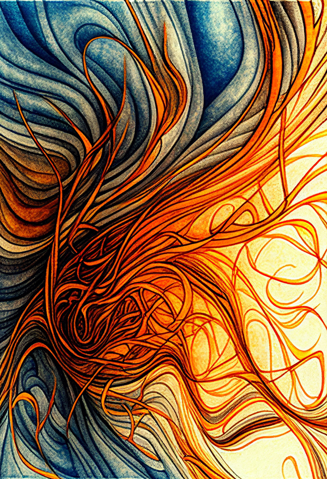 Orange cobalt scribble art by silentragex on DeviantArt