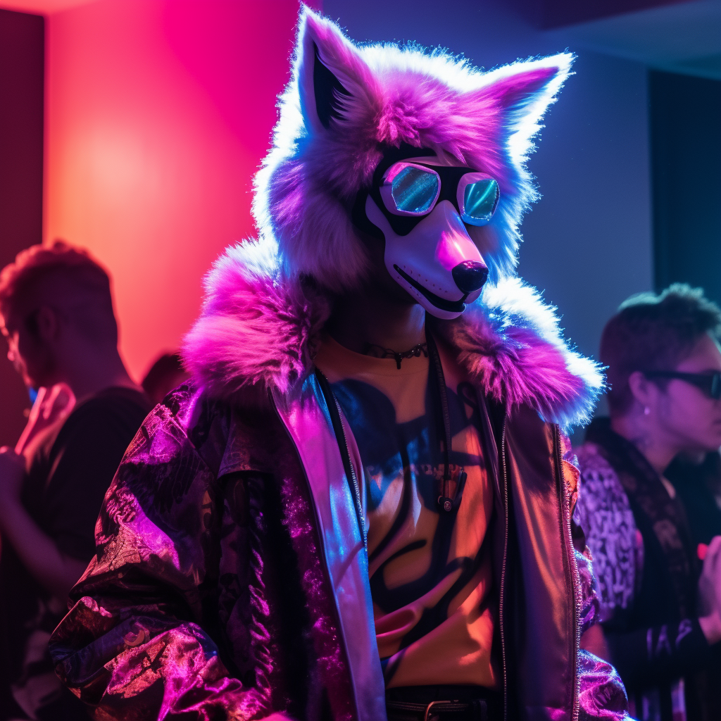 Cyberpunk retrowave furry fashion by silentragex on DeviantArt