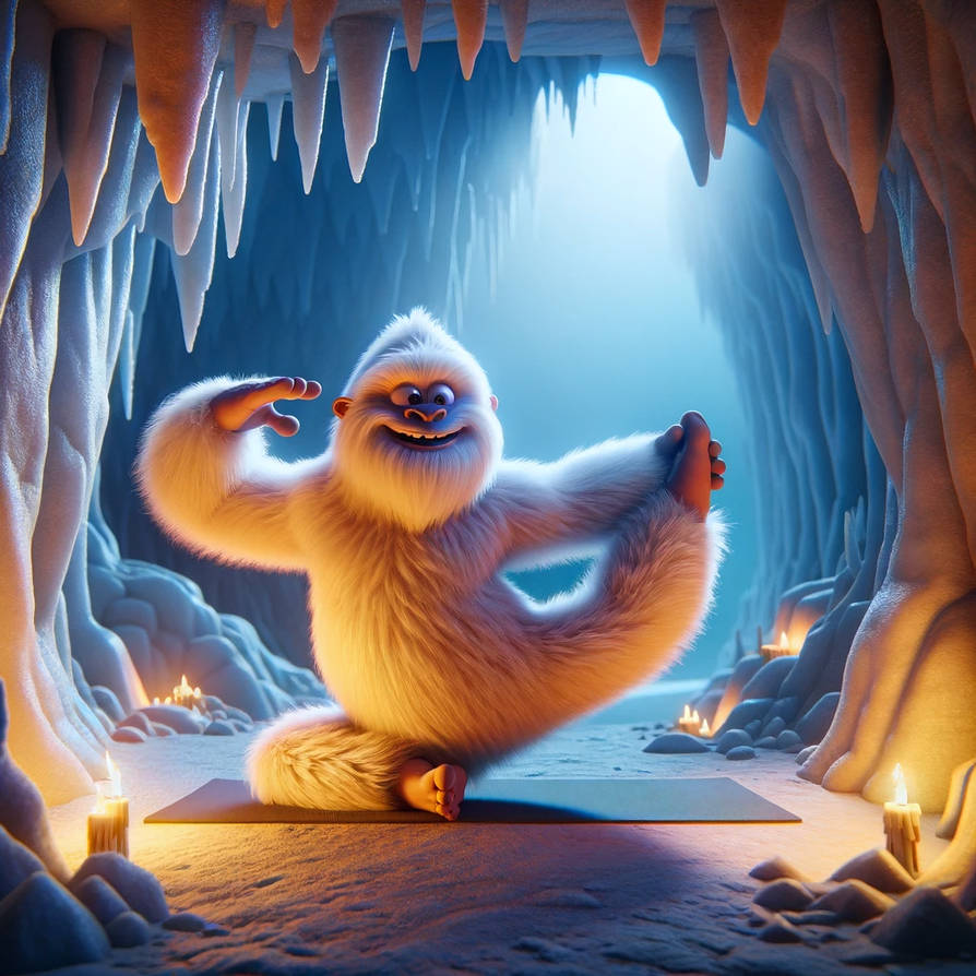 Yoga Yeti by silentragex on DeviantArt