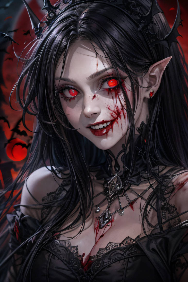 Bloody vampire Anime Girl by TheAwesomeOne13 on DeviantArt