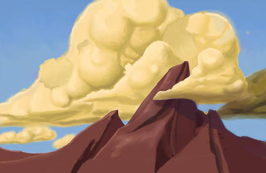 Clouds, painting exercise