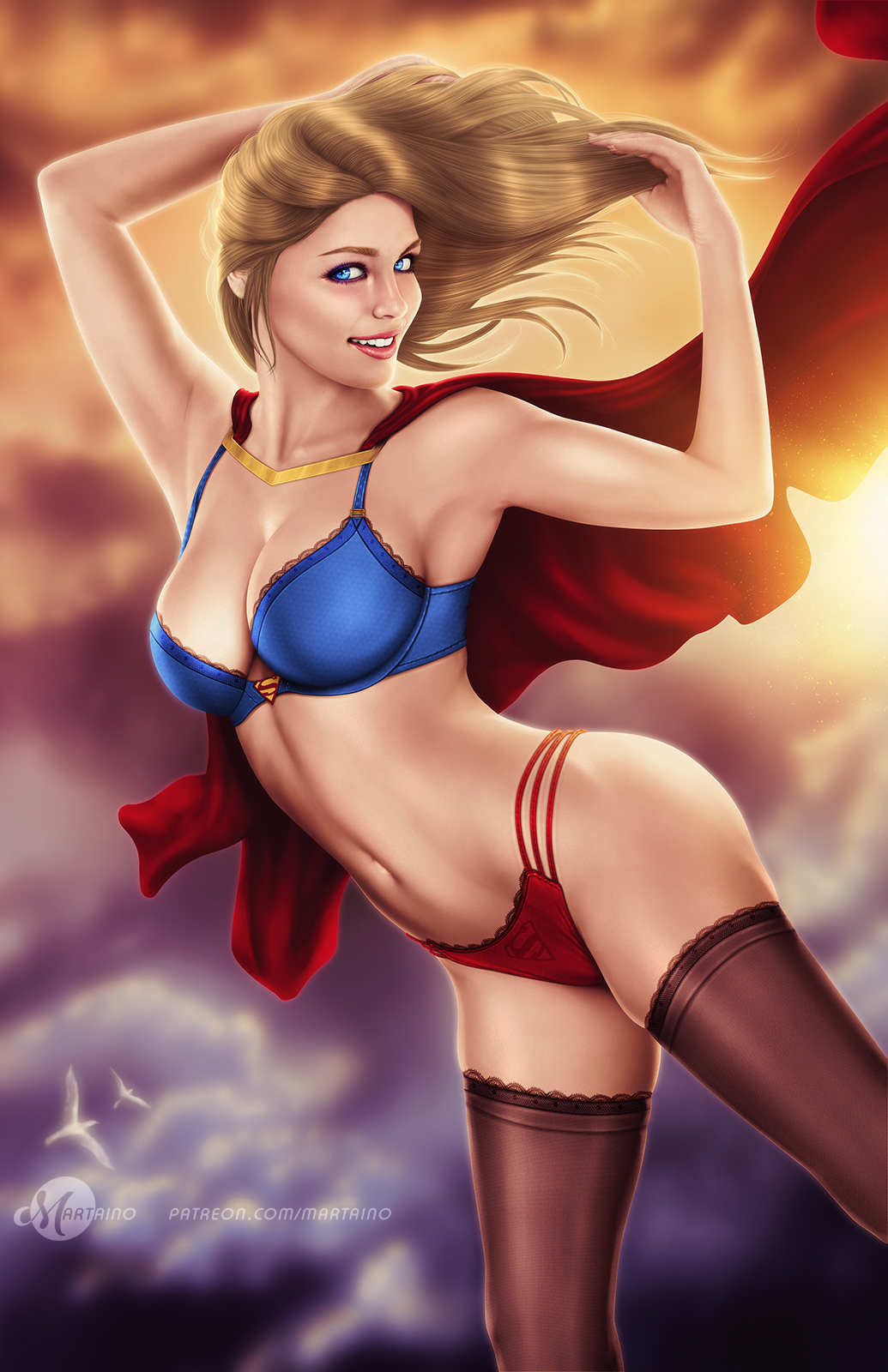 Supergirl - Lingerie Version by martaino on DeviantArt Supergirl - Lingerie Version by martaino on DeviantArt