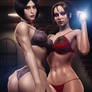 Ada and Claire - Lingerie Version
