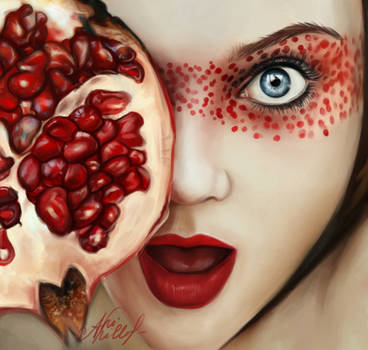 Girl with pomegranate by ArviShiller