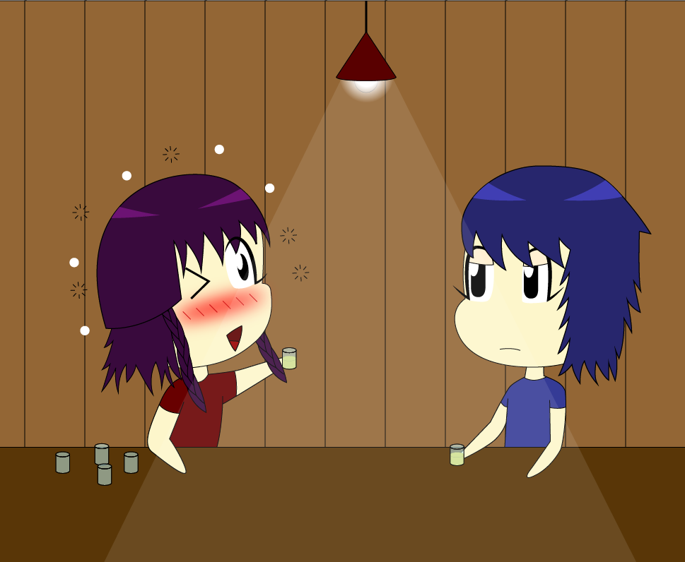 Ayumi and Monica at A Bar