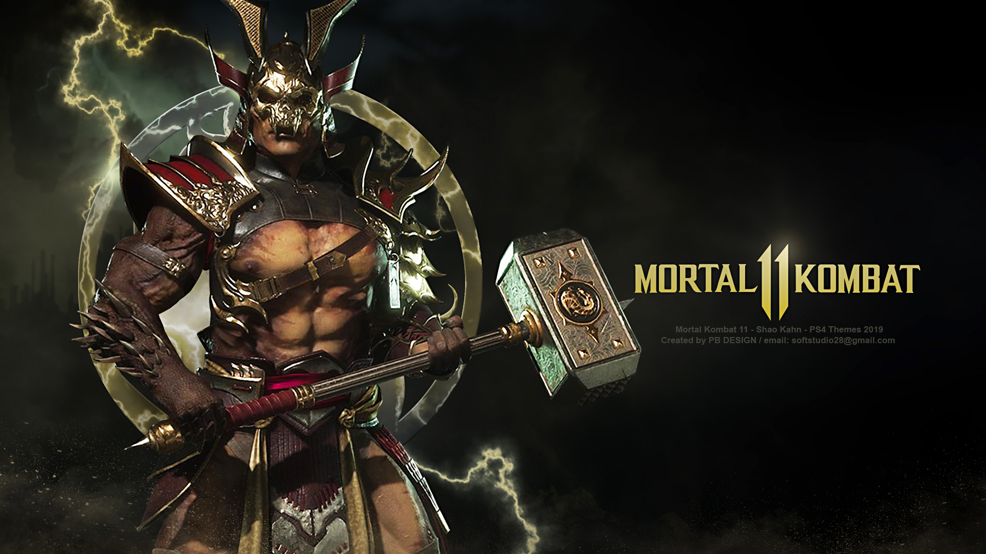 MK11 - PS4 Themes - Shao Kahn - by PBD by PBDesign28 on DeviantArt