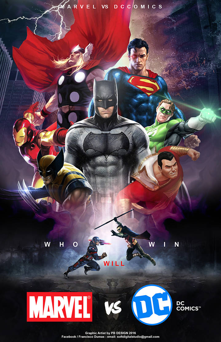 Marvel vs DC - Poster - by PBD by PBDesign28 on DeviantArt