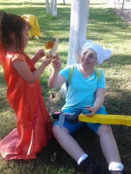 Finn and little flame princess