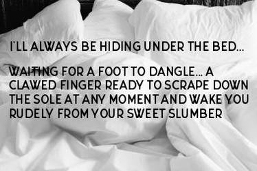 Under the bed...