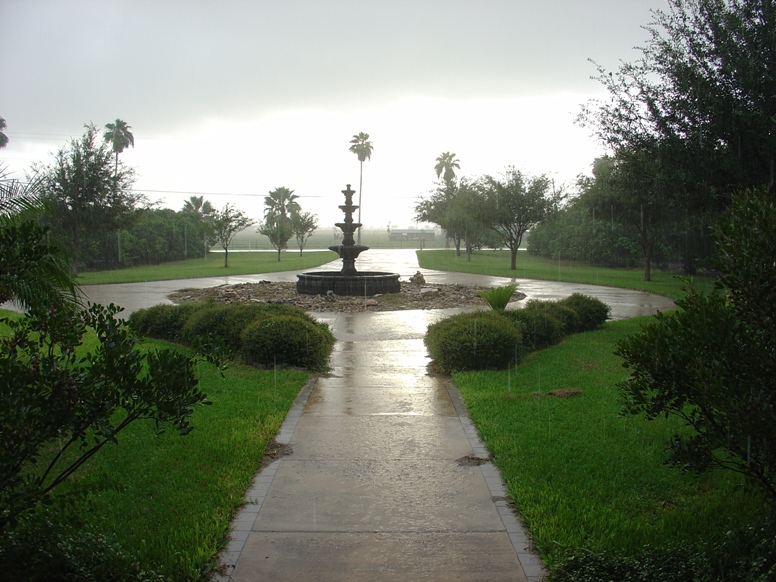 House in the rain