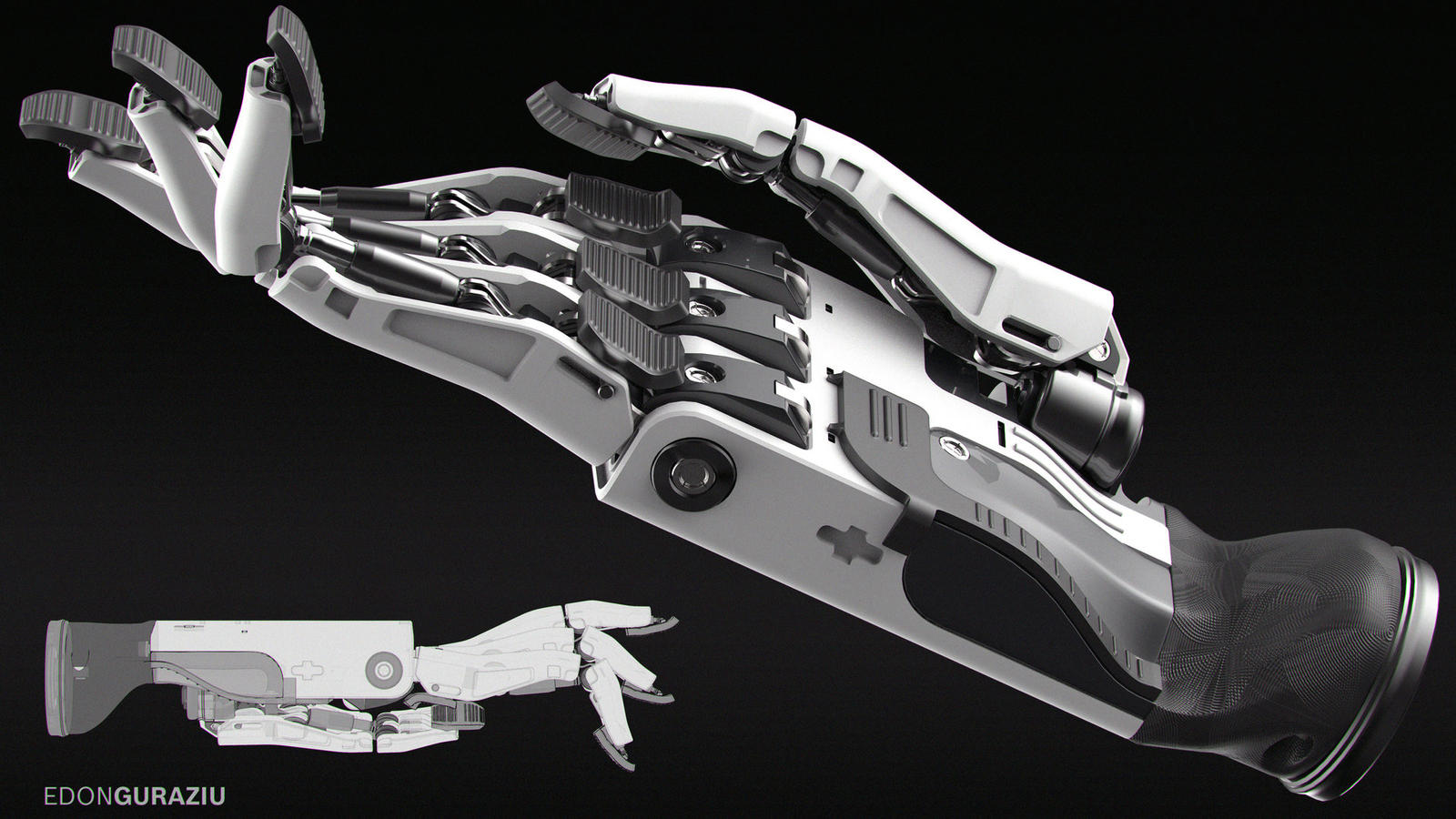 Machine Hand Design Mechanical hand Design by EdonGuraziu on DeviantArt