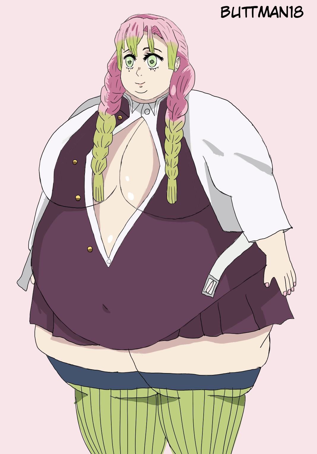 Fat Crossplay Fat Mitsuri Kanroji by buttman18 on DeviantArt