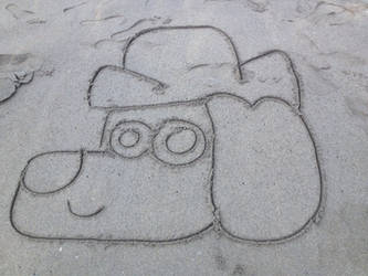 Fido In Sand