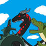 Sea Serpent and Poseidon Rex vs Dragon