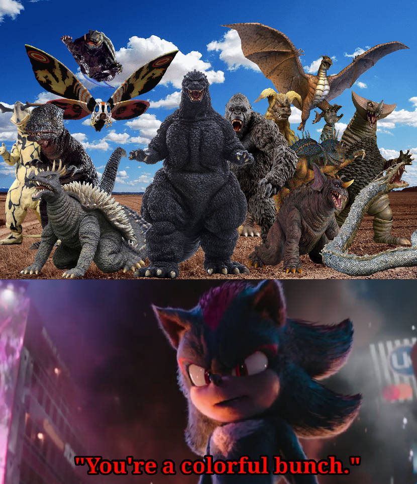 Movie Shadow meets Godzilla and Friends by DougalTheHedgehog on DeviantArt
