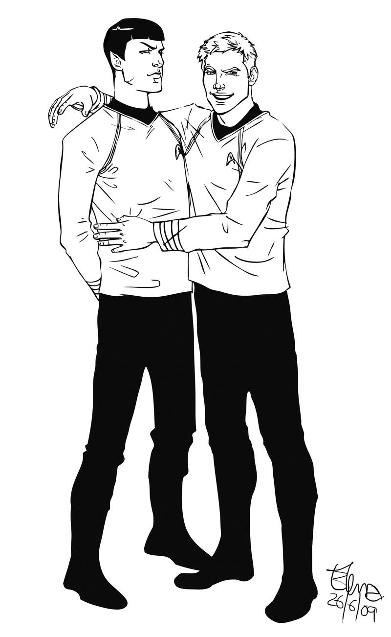 Spock and Kirk: SPIRK _lineart