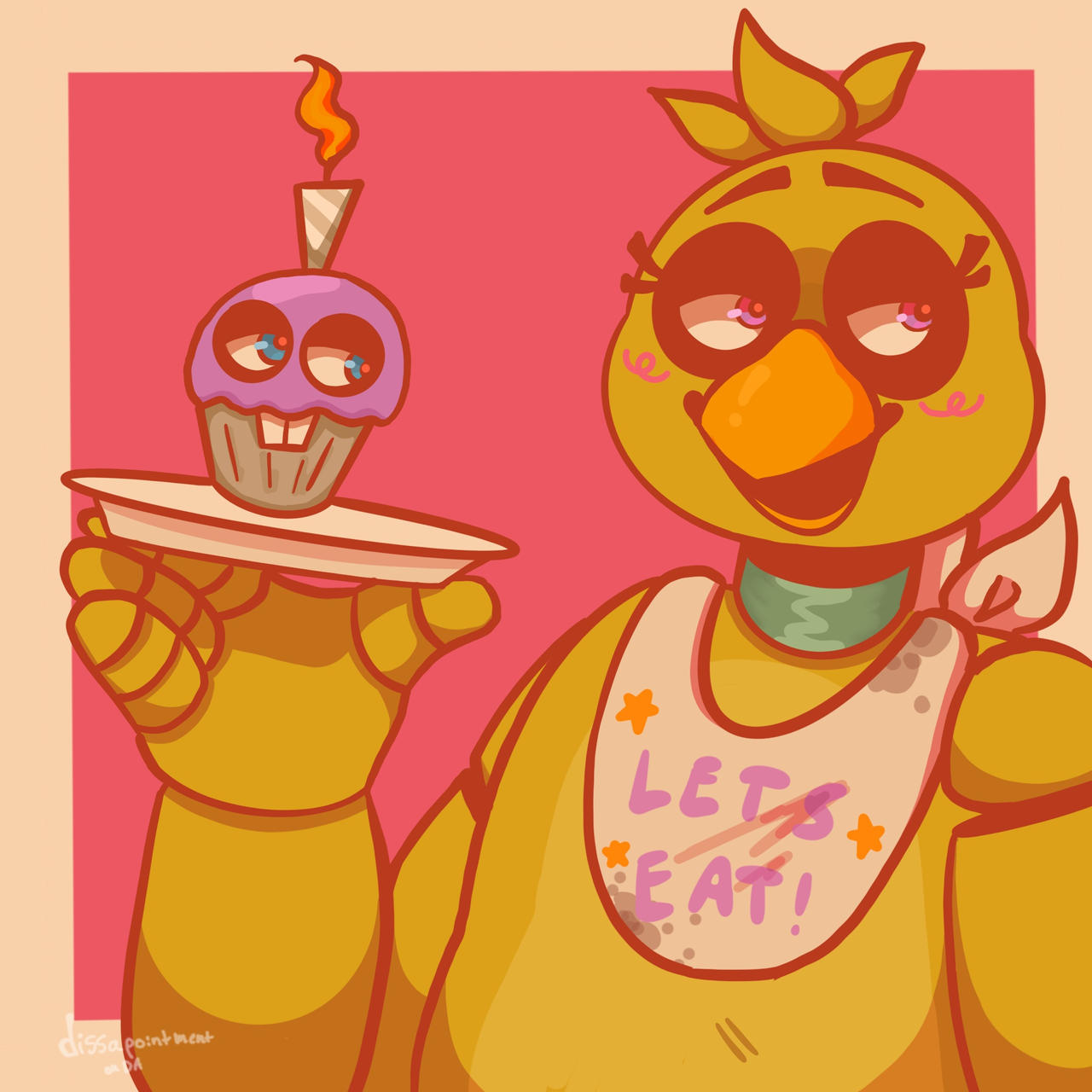 Chica fnaf 1 fanart!! by d1sapp01ntm3nt on DeviantArt