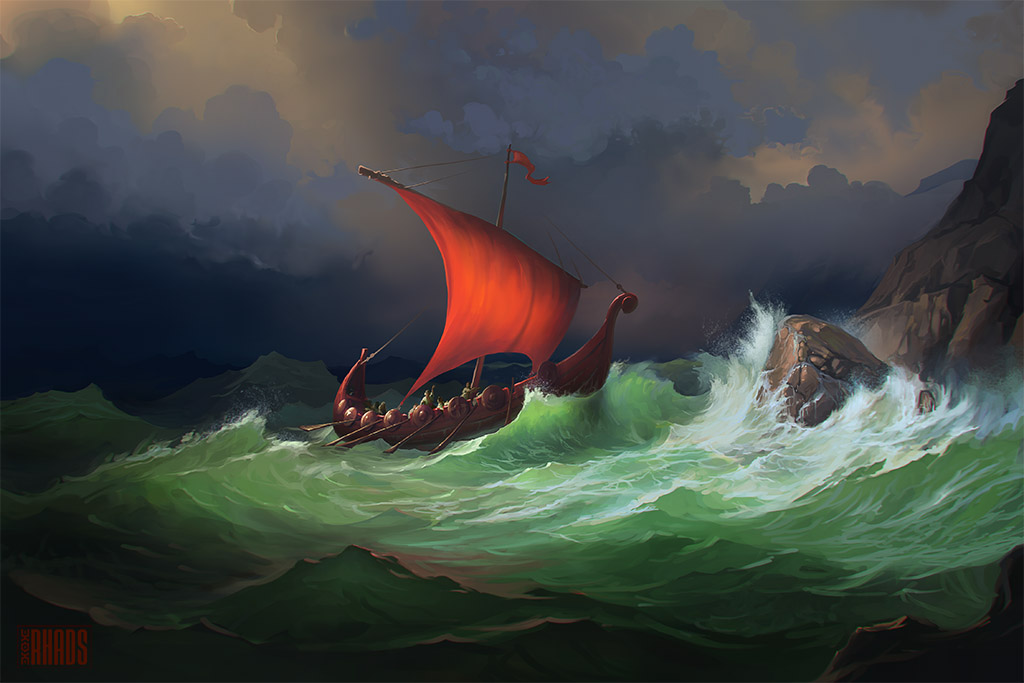 Boat in a Storm