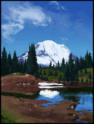 Speed Paint: Mount Rainier